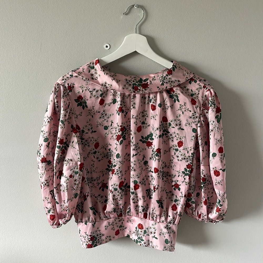 Zara floral blouse
